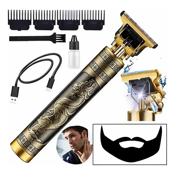 Máquina De Cortar Cabelo E Barba Sem Fio Premium