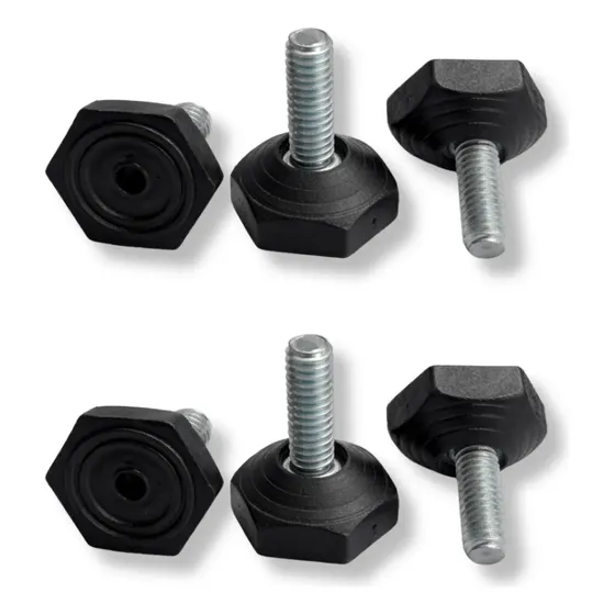 100 Un Nivelador Sextavado 1/4x3/4 P/moveis Armários Pezinho