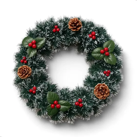 Guirlanda De Natal Decoração Porta Grande 30 Cm Enfeite Luxo