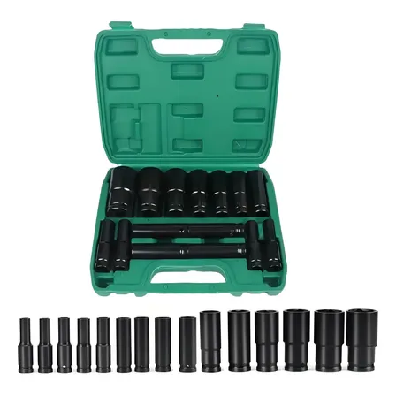 Jogo Soquete Longo Sextavado Impacto 1/2 8 A 32 Mm 15pcs
