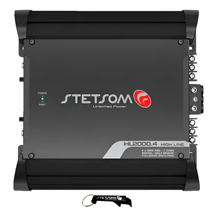 Modulo Potencia Hl2000.4 Stetsom 2 Ohms 2000w Mais Vendido Preto