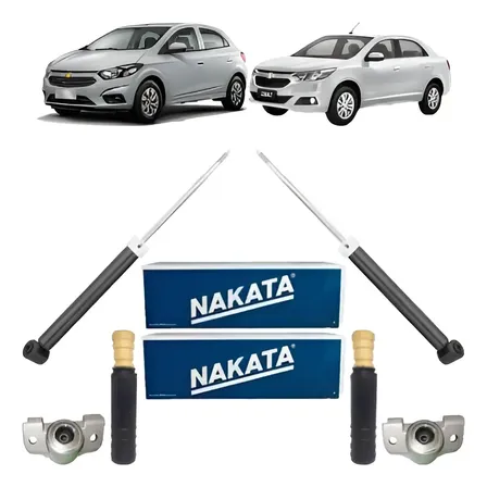 Par Amortecedor Traseiro Onix Prisma Sonic Nakata Coxim