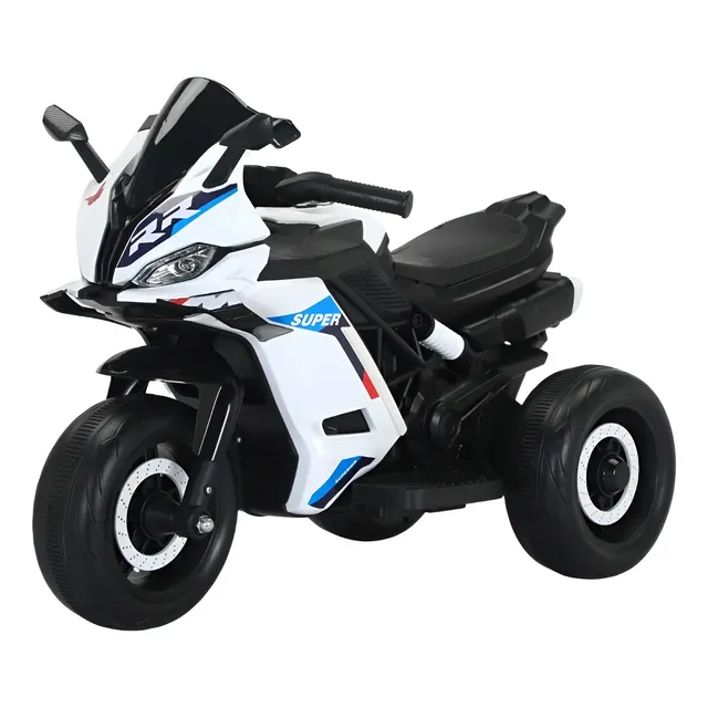 Motinha Elétrica Triciclo Infantil Com Marcha Br - Maxi Toys Preto/branco
