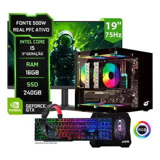 Pc Gamer Completo Cpu Intel I5 16gb Ram Ssd 240gb Vídeo 1gb 240 Gb 16 Gb Intel Hd Graphics 2500