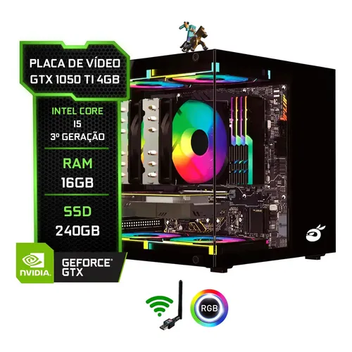 Pc Gamer Gtx 1050 Ti 4gb, Intel I5, 16gb Ram, Ssd 240gb 16 Gb 240 Gb Geforce Gtx 1050 Ti 4gb