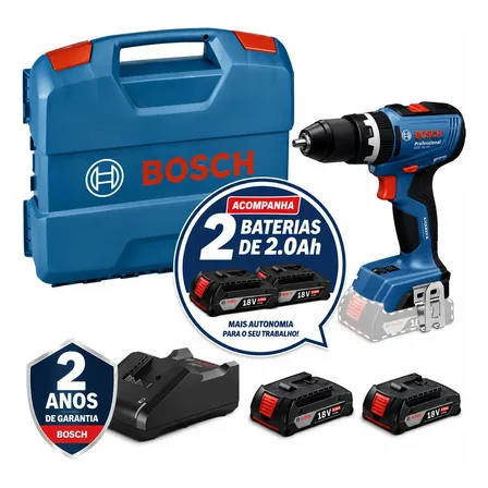 Furadeira Parafusadeira Impacto Bosch Gsb 18v-65 Brushless Azul 18v