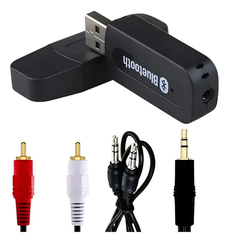 Bluetooth Usb Rca P2 Receptor Adaptado Áudio Estéreo Sem Fio