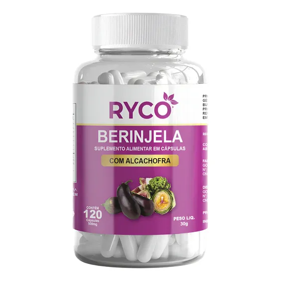 Beringela Em Pó Com Alcachofra 500mg 120 Cápsulas Premium