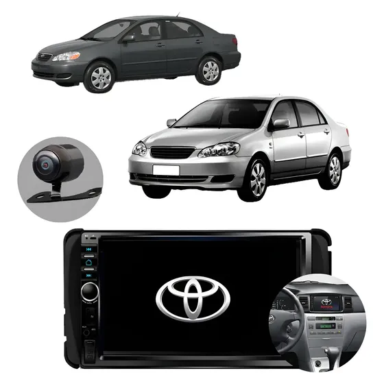 Multimídia Mp5 Corolla 2003 2004 2005 2006 2007 + Moldura