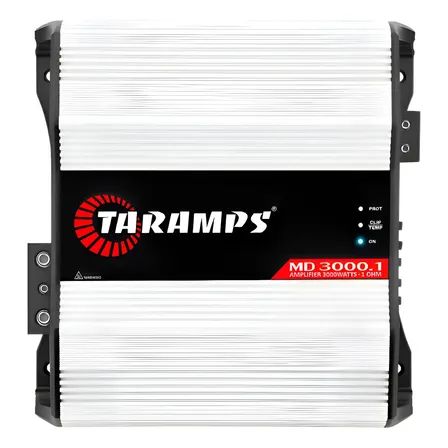 Modulo Taramps Md 3000 1 Ohm Amplificador 3000w Digital 12v Branco