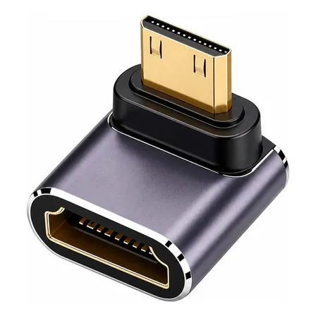 Adaptador Mini Hdmi Macho Para Hdmi Fêmea L 90 Graus 8k 60hz