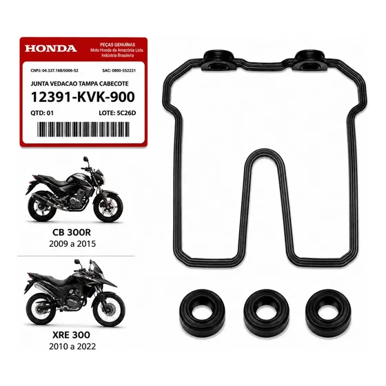 Guarnição Junta Tampa Válvula Honda Cb 300 Cb300 2010 A 2015