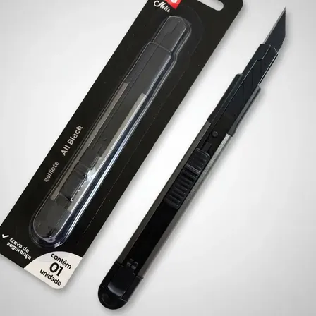 Estilete Estreito Profissional Tris Envelopamento Lâmina 9mm