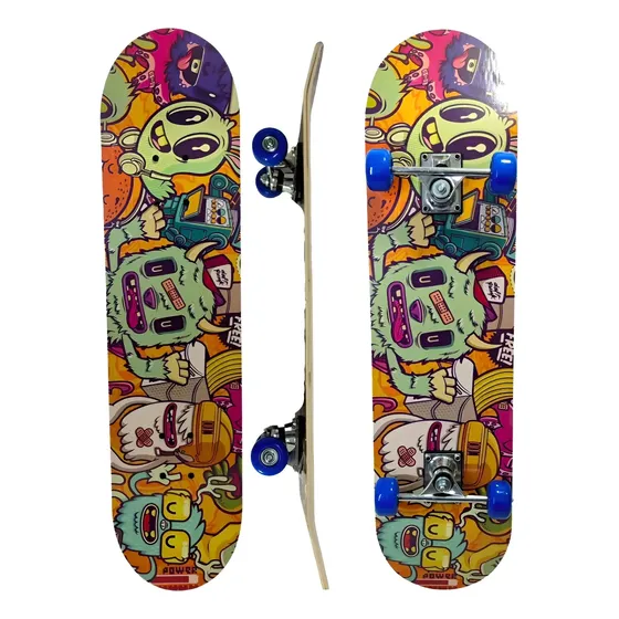 Skate Infantil Semi Profissional Montado Completo Radical