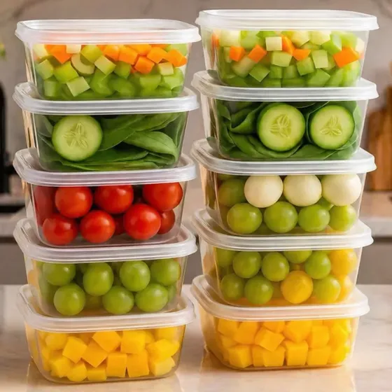 Kit 20 Pote 400ml Bpa Free Microondas Freezer Reutilizável Transparente