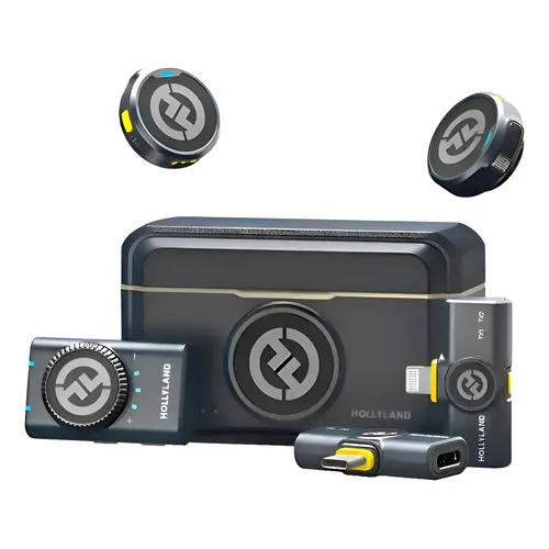Microfone Lapela Hollyland Lark M2 Combo Usb-c E Preto Preto