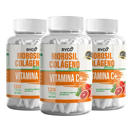 3x Morosil + Colágeno + Vitamina C 360 Cápsulas Ryco