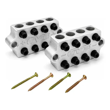 Bloco Distribuidor 4x4 8vias Barramento Fixa Até 70mm Par
