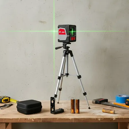 Nivel Laser Verde 2 Linhas Tripé Profissional Prumo 20m