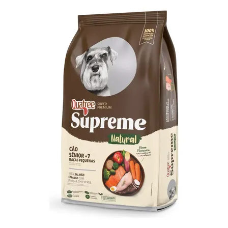 Saco Ração Quatree Supreme Raças Pequenas Sênior +7 - 10,1kg