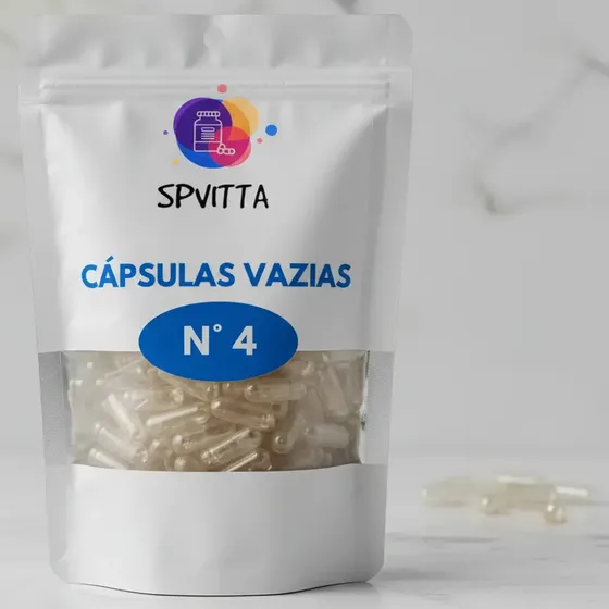 500 Cápsulas De Gelatina Vazias - Tamanho 4