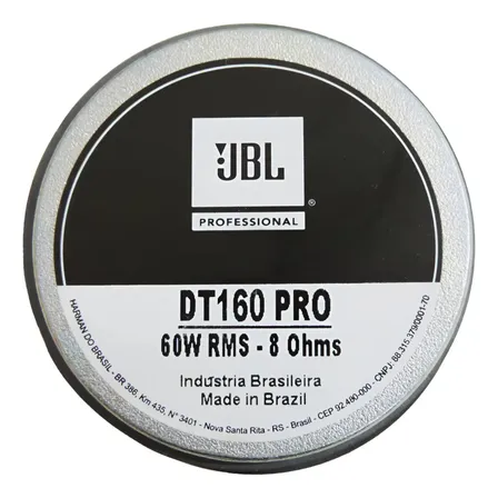 Driver Jbl Dt160 Pro Selenium 60w Rms 8 Ohms Original