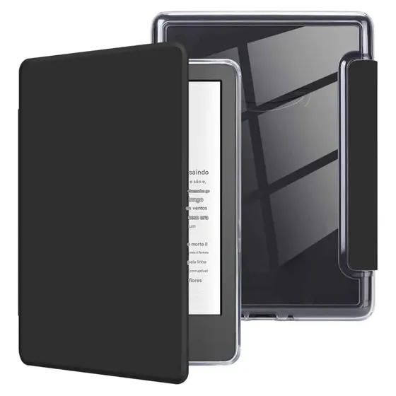 Capa Kindle 11 2024/2022 6 Polegadas Acrílico Preto/rosa Preto