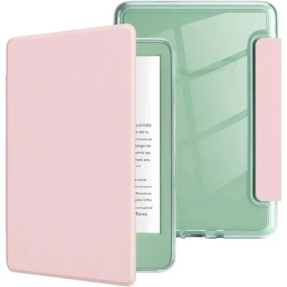 Capa Kindle 11 2024/2022 6 Polegadas Acrílico Preto/rosa