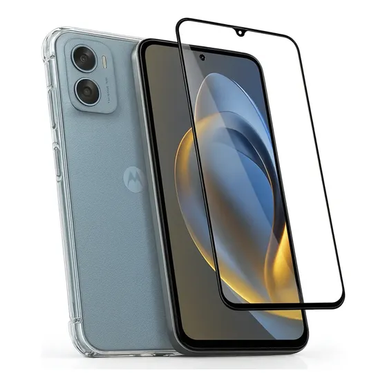 Capa Capinha Case + Película Tela Para Motorola Moto G05
