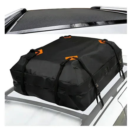Bagageiro Teto Maleiro Impermeável Viagem Mala Dobrável 425l Preto
