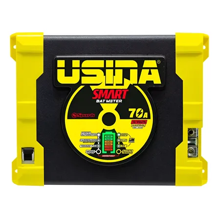 Fonte Usina Smart 70a Bat Meter 12v Automotiva Bivolt Amarelo