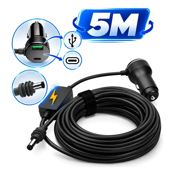 Cabo Starlink Mini 12v/24v Estabilizador Usb+c Cinzeiro 5m