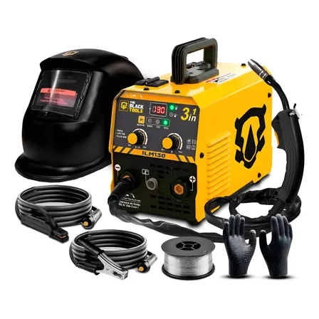 Máquina De Solda Mig Tig Mma 130a 220v + Mascara Acessórios