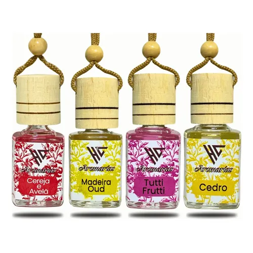 Perfume Automotivo 4un Cheirinhos Pra Carro Aromarias 10ml