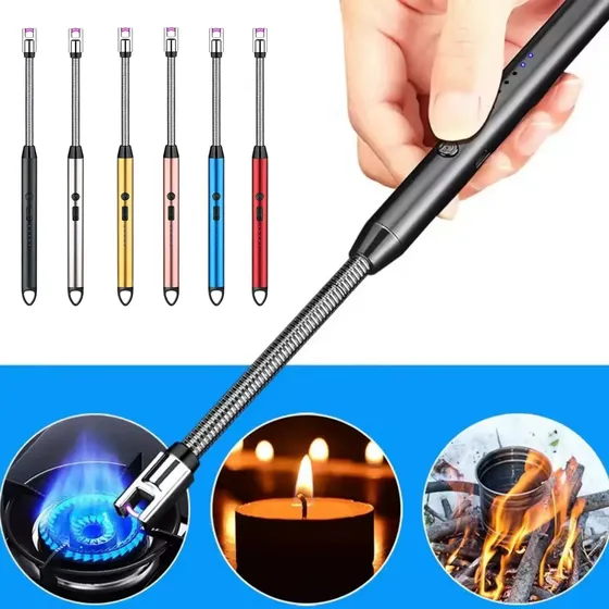 Acendedor Eletrônico Fogão Velas Flexível Recarregável Usb C