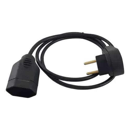 Extensao Eletrica 1 M Reforçada Profissional 10/20a Preto