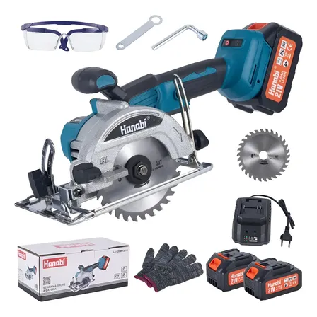 Serra Circular Portátil 21v 960w 6500rpm*2 Bateria Azul 110220 V