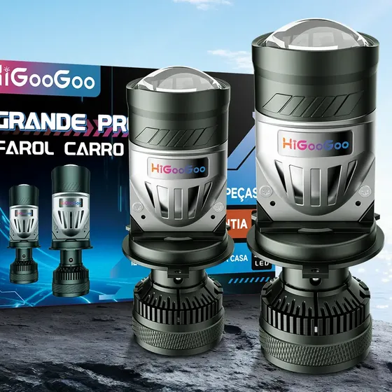 Higoogoo X7 180w Grande Projetor Farol Carro H4 35000lm