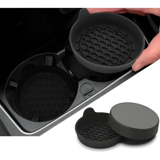 Kit 2pçs Porta Copos Carro Suporte Silicone Antiderrapante