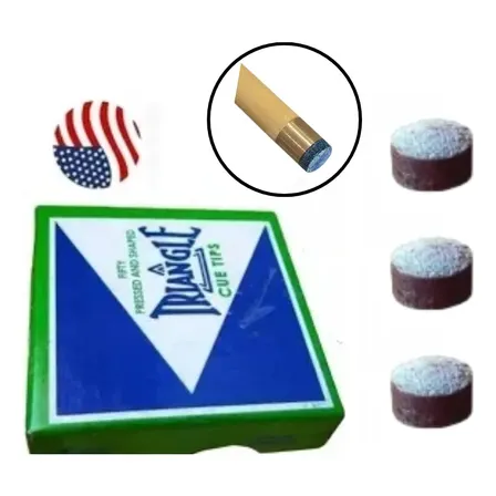 3 Sola Triangle 12mm Profissional Taco Sinuca Couro Original Marrom