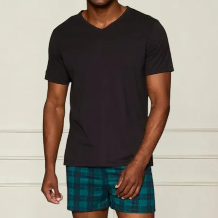Pijama Adulto M/malha E Xadrez Escocês Delrio Pt Xadrez Escoces Vd-pt Liso G