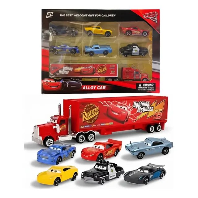 Kit 7 Carrinhos Metal Carros 3 O Filme - Relâmpago Mcqueen Kit 6 Carrinhos E Caminhão
