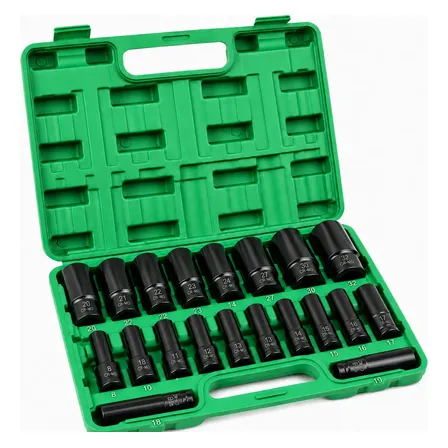 Jogo Soquete Longo Sextavado Impacto 1/2 8-32mm 20 Peças