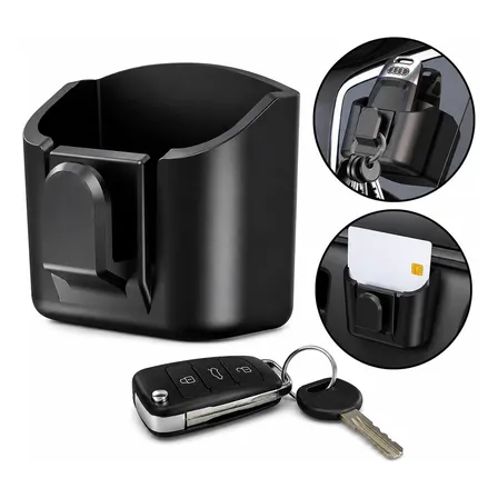 Suporte Porta Chaves Veicular Adesivo Universal Organizador Preto