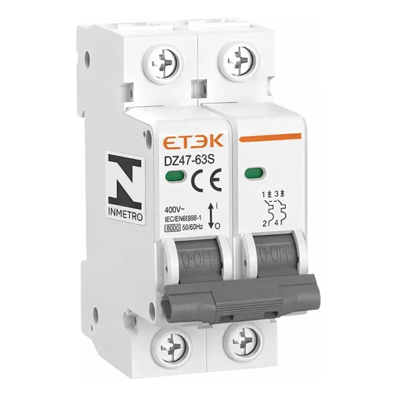Disjuntor Bipolar 6a 10a 16a 20a 25a 32a 40a 50a 63a Etek 16a