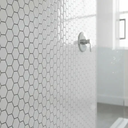 Pastilha Hexagonal 5x5 De Porcelana Sixties Placa De 30x30cm
