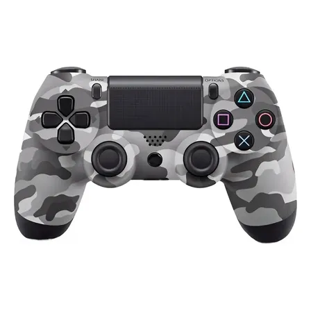 Controle Compativel Com Ps4 Sem Fio Linha Premium Camuflado Cinza