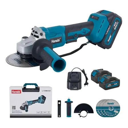 Esmerilhadeira Lixadeira Brushless 2 Baterias Sem Fio 21v Azul-petróleo 127/220v