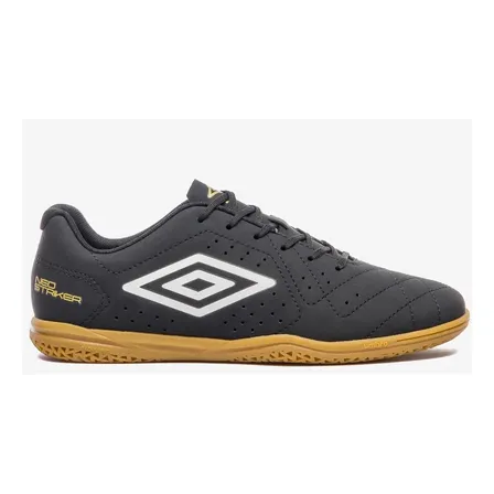 Chuteira Futsal Masculina Neo Striker Ii Umbro Preto/branco/dourado 41 Br