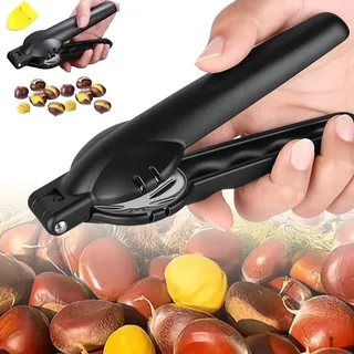 Castanha Portuguesa Inox Descascador Natal Quebra Nozes Preto